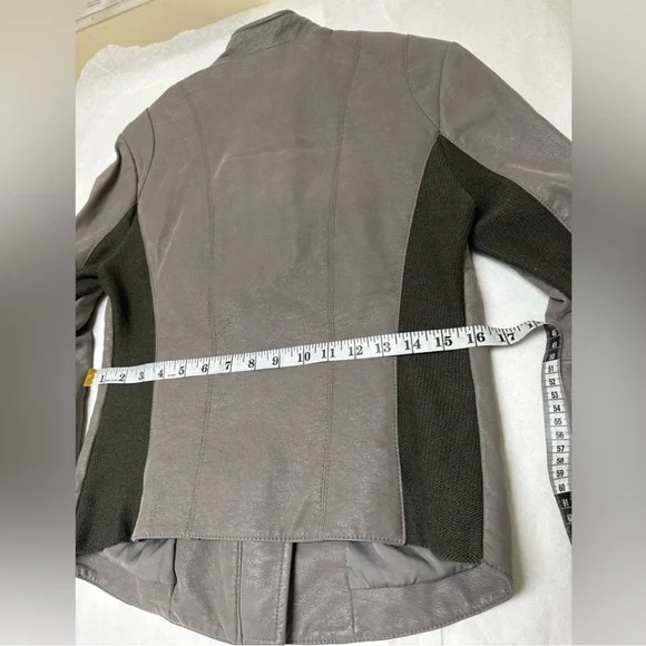 Gray Suede Moto Jacket - Picture 4 of 5